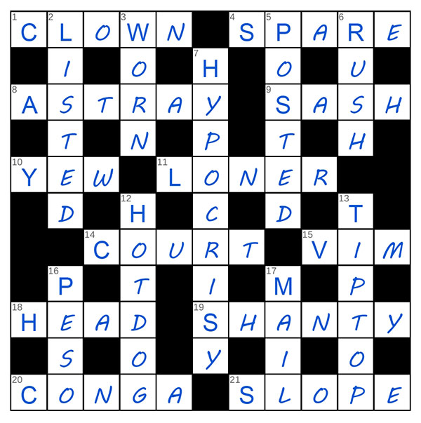 puzzle page crossword 1 july 2025 answer