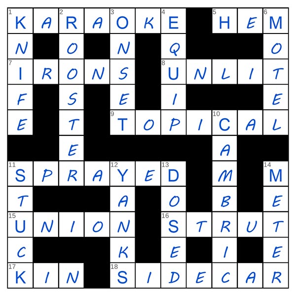 puzzle page crossword 10 june 2025 answer