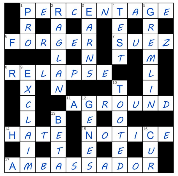 puzzle page crossword 12 september 2025 answer
