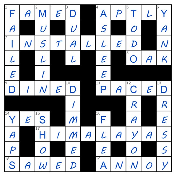 puzzle page crossword 17 may 2025 answer