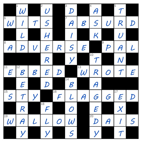 puzzle page crossword 18 june 2025 answer