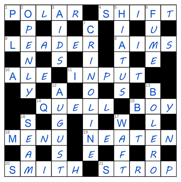 puzzle page crossword 20 may 2025 answer