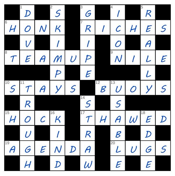 puzzle page crossword 25 june 2025 answer