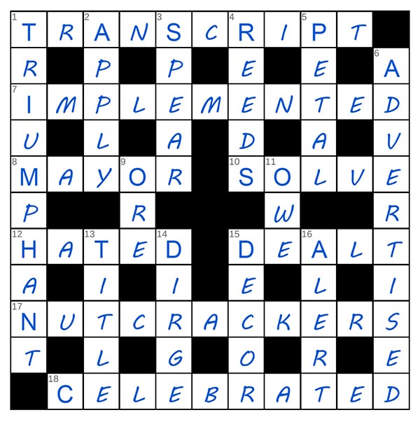 puzzle page crossword 6 june 2025 answer